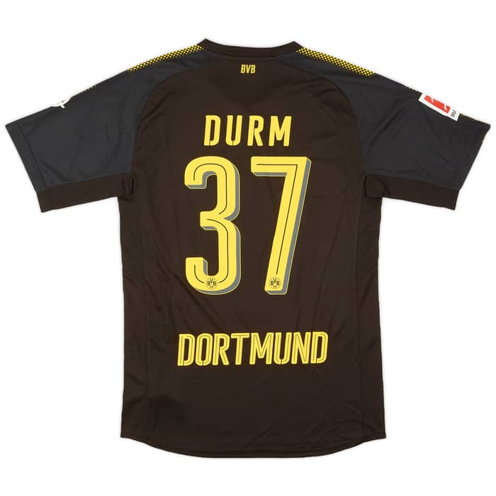 2017-18 Borussia Dortmund Away Authentic Shirt Durm #37 - 10/10 - (M)