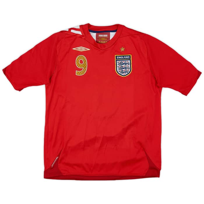 2006-08 England Away Shirt Rooney #9 - 8/10 - (M.Boys)