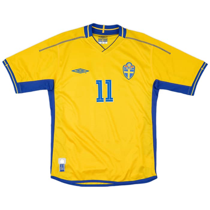 2003-04 Sweden Home Shirt Larsson #11 - 8/10 - (S)