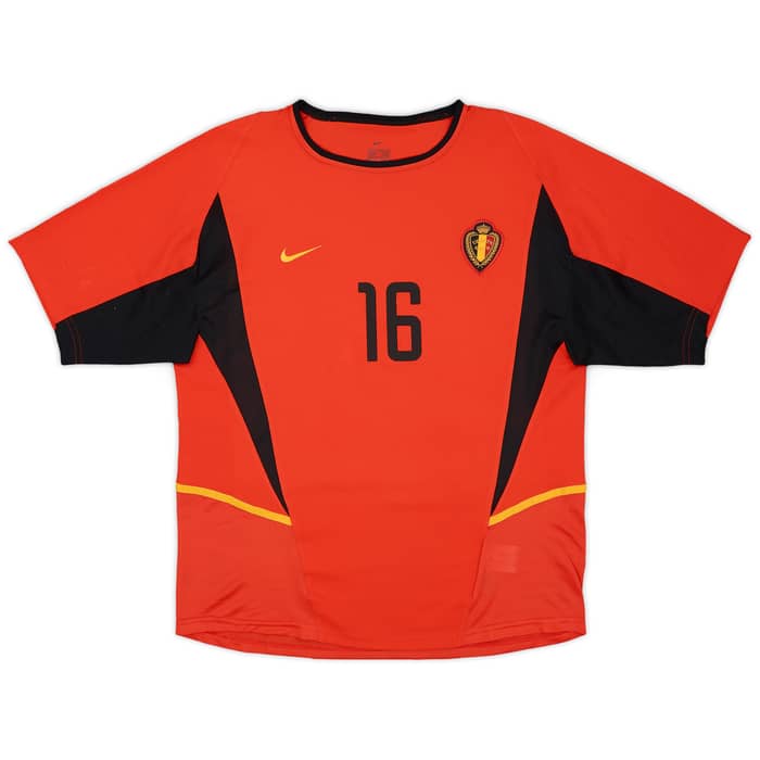 2002-04 Belgium Home Shirt Van Buyten #16 - 8/10 - (M)