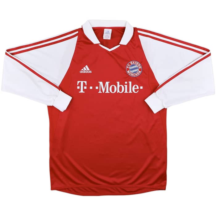 2003-04 Bayern Munich Home L/S Shirt Ballack #13 - 7/10 - (M)