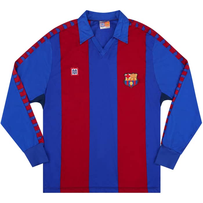 1984-89 Barcelona Home L/S Shirt - 8/10 - (S)