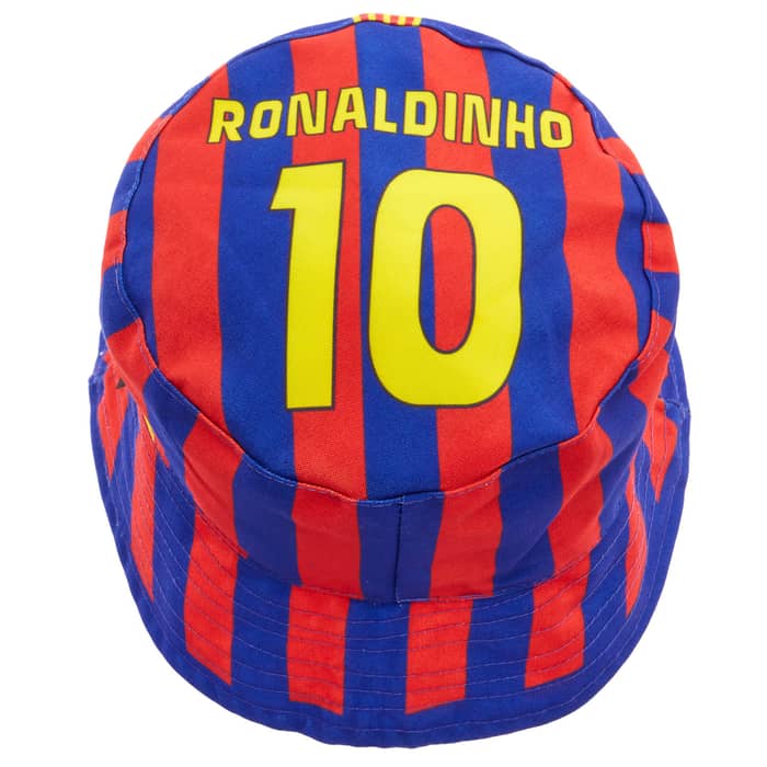 2005-06 Barcelona Home Ronaldinho #10 Bucket Hat (Plus Size)