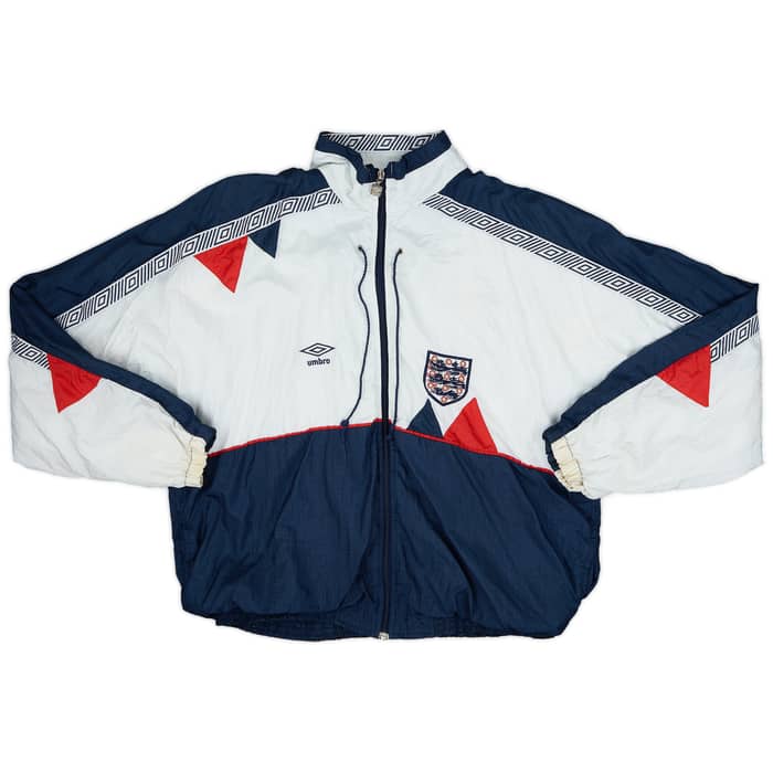 1990-92 England Umbro Track Jacket - 7/10 - (L)