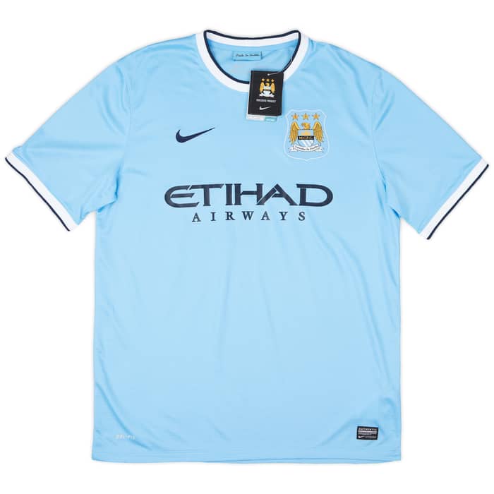 2013-14 Manchester City Home Shirt Kun Aguero #16 (L)