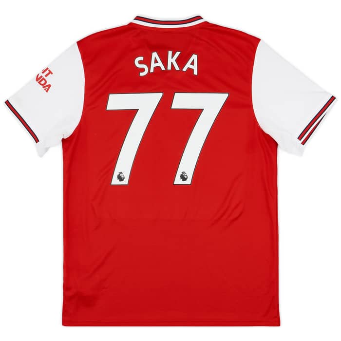 2019-20 Arsenal Home Shirt Saka #77