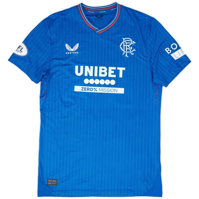 2023-24 Rangers Match Issue Home Shirt Wright #23