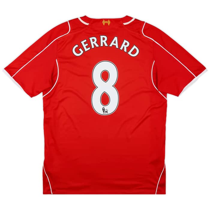 2014-15 Liverpool Home Shirt Gerrard #8 - 5/10 - (L)