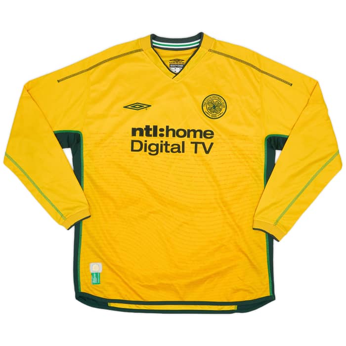2002-03 Celtic Away L/S Shirt Larsson #7 - 7/10 - (L)