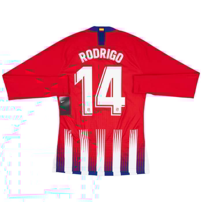 2018-19 Atletico Madrid Player Issue Home L/S Shirt Rodrigo #14 (M)