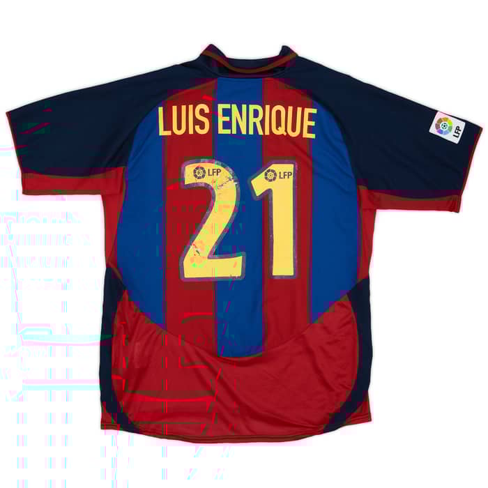 2003-04 Barcelona Home Shirt Luis Enrique #21 - 6/10 - (L)
