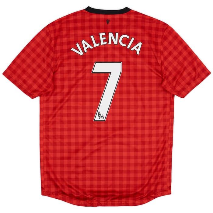 2012-13 Manchester United Home Shirt Valencia #7 - 7/10 - (M)