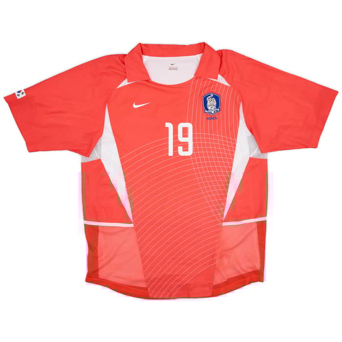 2002-03 South Korea Player Issue Home Shirt J.H.Ahn #19 - 9/10 - (L)