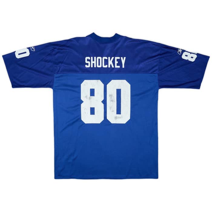 2004 New York Giants Shockey #80 Reebok Replica Home Jersey - 5/10 - (XL)