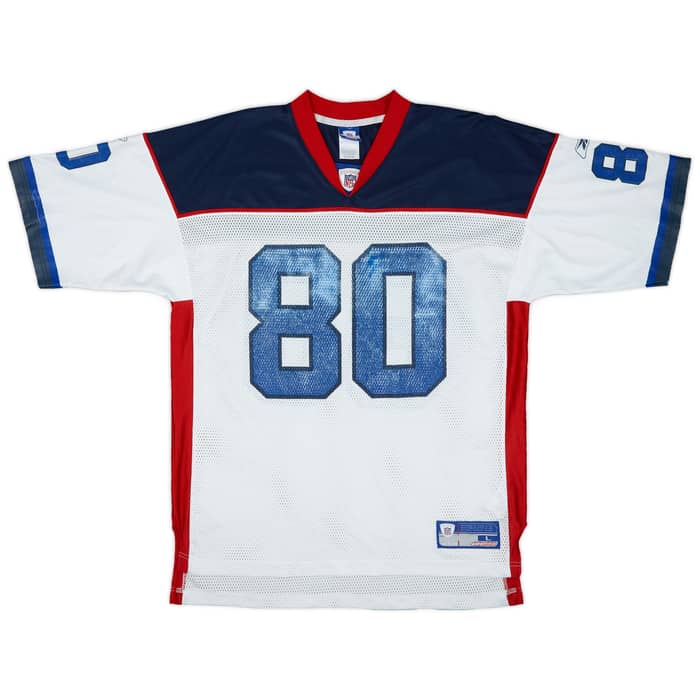 2002-04 Buffalo Bills Moulds #80 Reebok On Field Away Jersey - 5/10 - (L)
