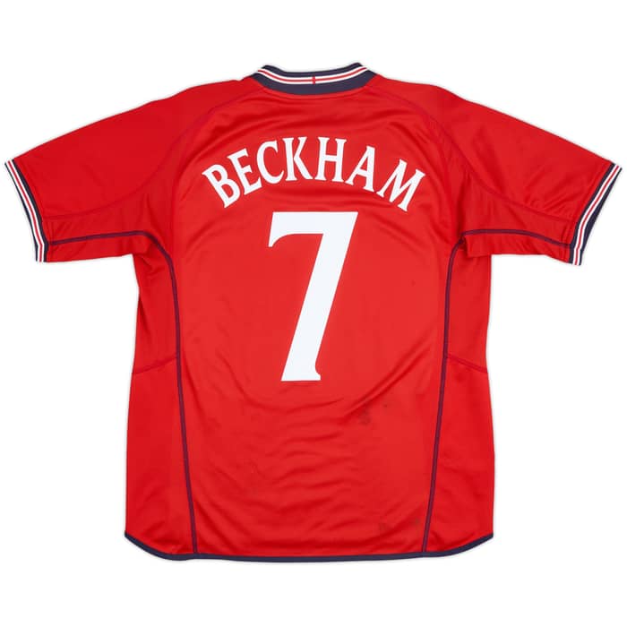 2002-04 England Away Shirt Beckham #7 - 5/10 - (L)