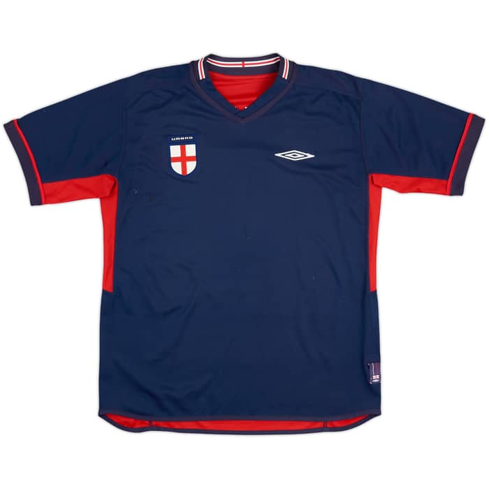 2002-04 England Away Shirt Beckham #7 - 5/10 - (L)