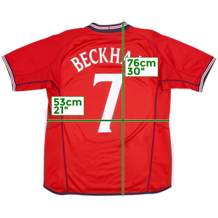 2002-04 England Away Shirt Beckham #7 - 5/10 - (L)