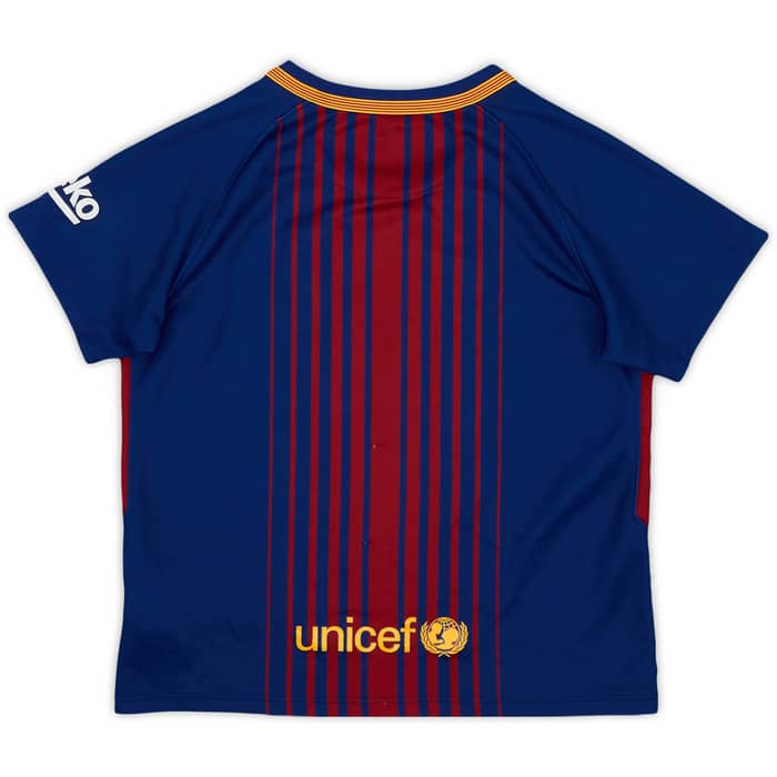 2017-18 Barcelona Home Shirt - 9/10 - (6-7Y)
