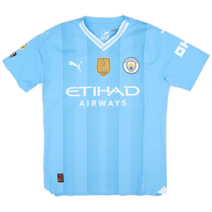 2023-24 Manchester City Match Issue Home Shirt Doku #11