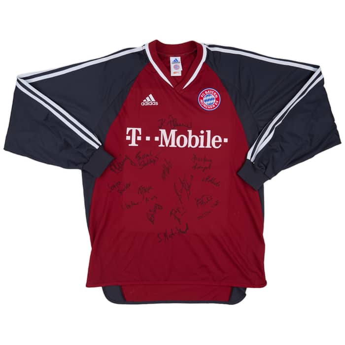 2002-03 Bayern Munich Signed Home L/S Shirt - 8/10 - (L)