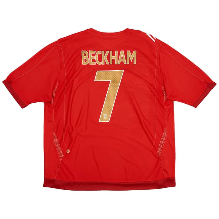 2006-08 England Away Shirt Beckham #7 - 8/10 - (3XL)