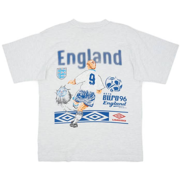1996 England Umbro 'Euro 96' Cotton Tee - 8/10 - (L)
