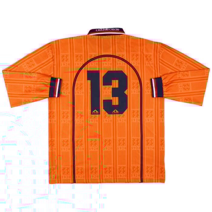 1998-99 Cagliari Match Issue Third L/S Shirt #13