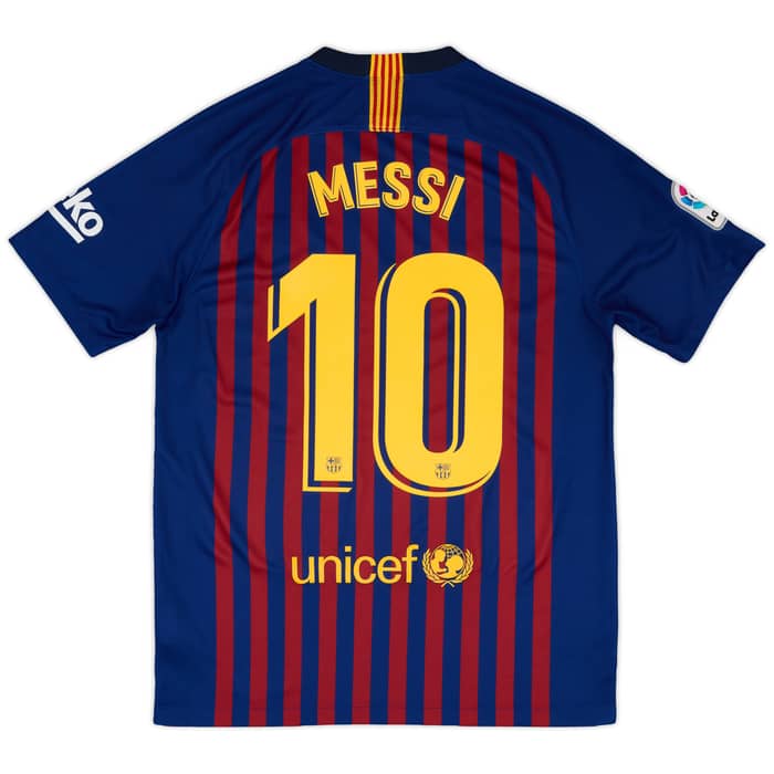 2018-19 Barcelona Home Shirt Messi #10 - 8/10 - (M)