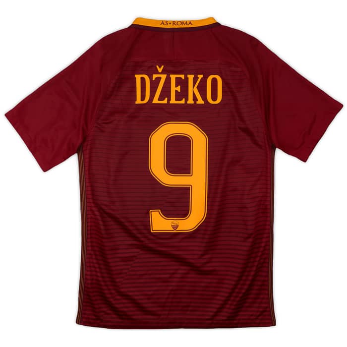 2016-17 Roma Home Shirt Dzeko #9 - 9/10 - (S)