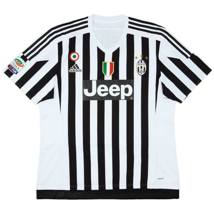 2015-16 Juventus Authentic Home Shirt Chiellini #3 - 7/10 - (XXL)