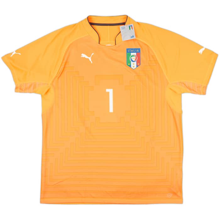 2014-15 Italy Player Issue GK S/S Shirt Buffon #1 (XXL)