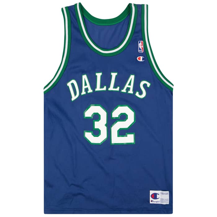 1995-97 Dallas Mavericks Mashburn #32 Champion Jersey (Away) L