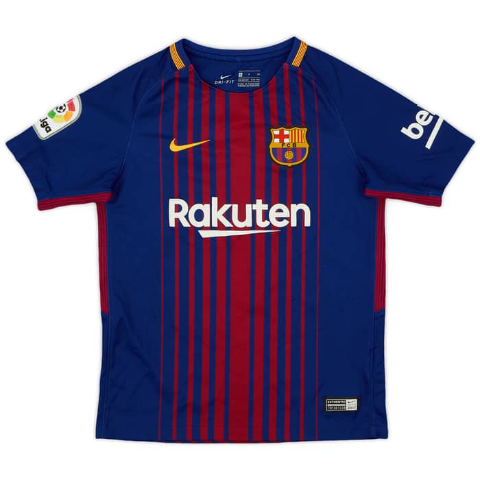 2017-18 Barcelona Home Shirt - 8/10 - (S.Boys)