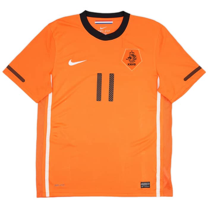 2010-11 Netherlands Home Shirt Robben #11 - 6/10 - (M)