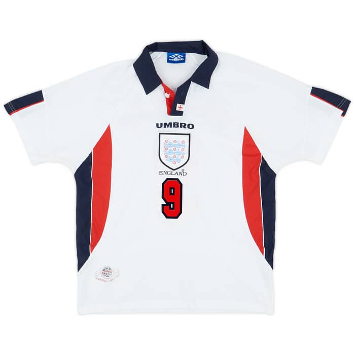 1997-99 England Home Shirt Shearer #9 - 8/10 - (L)