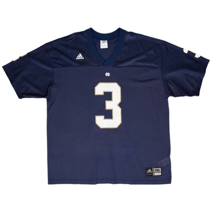 2004-06 Notre Dame Fighting Irish Walker #3 adidas Home Jersey - 9/10 - (XXL)