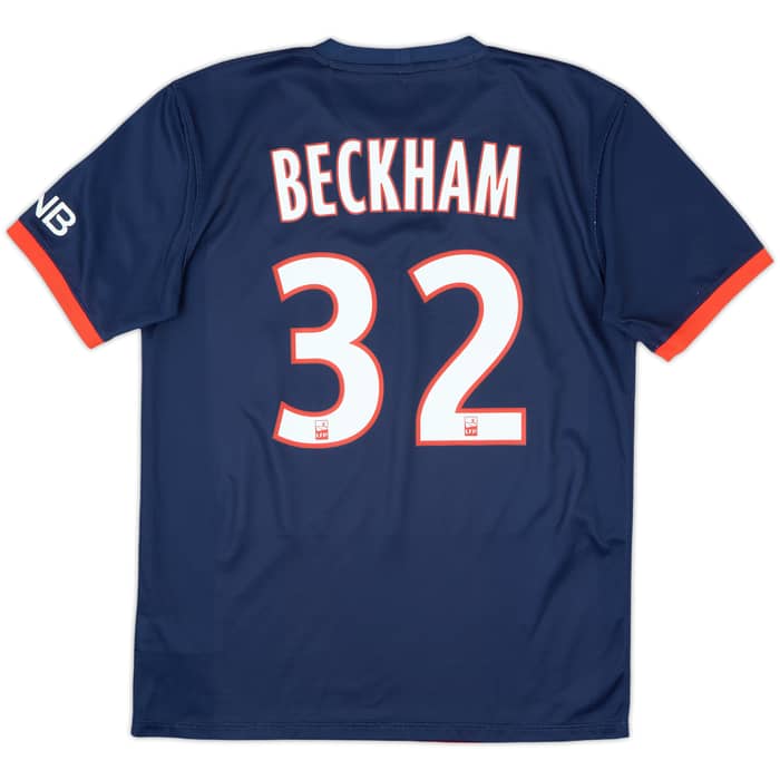 2013-14 Paris Saint-Germain Home Shirt Beckham #32 - 7/10 - (M)