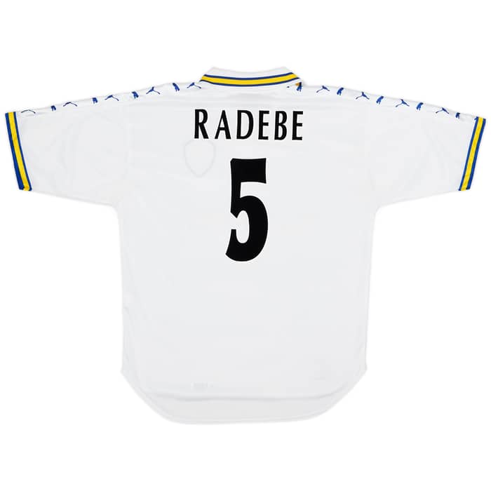 1998-00 Leeds United Home Shirt Radebe #5 - 8/10 - (L)