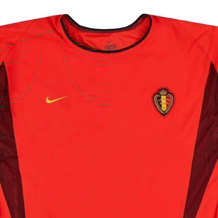 2002-04 Belgium Player Issue Home L/S Shirt XL