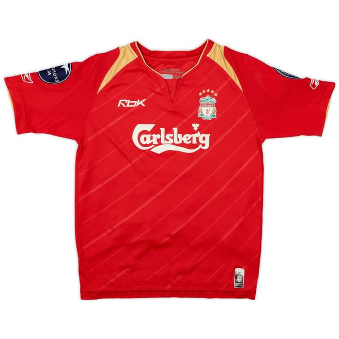 2005-06 Liverpool CL Home Shirt Luis Garcia #10 - 7/10 - (M.Boys)