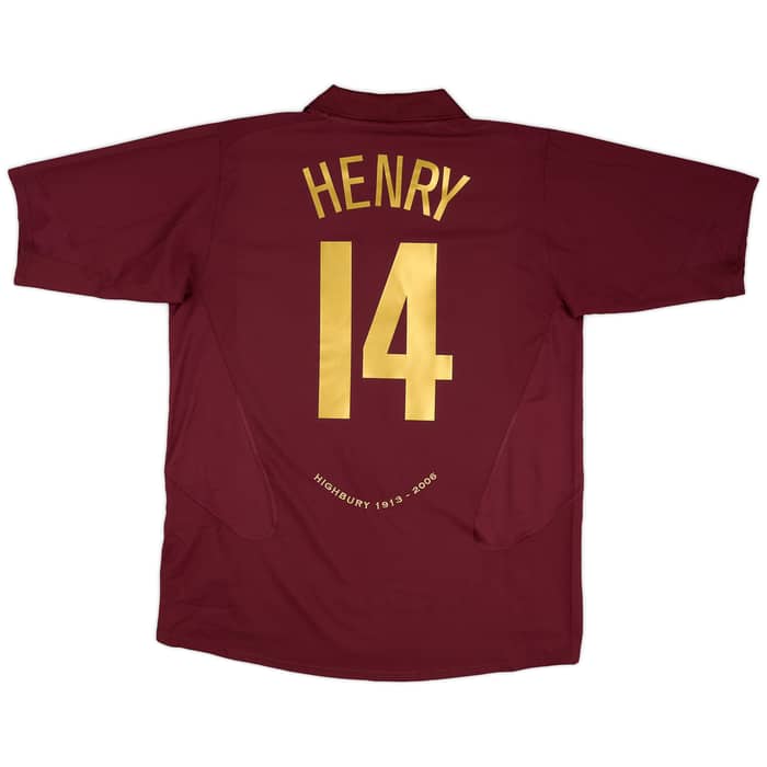 2005-06 Arsenal Home Shirt Henry #14 - 9/10 - (XL)