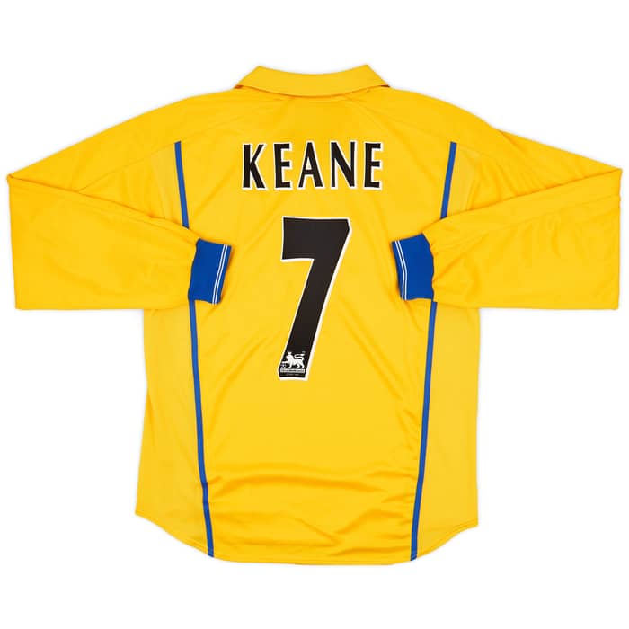 2000-02 Leeds United Away L/S Shirt Keane #7 - 8/10 - (M/L)