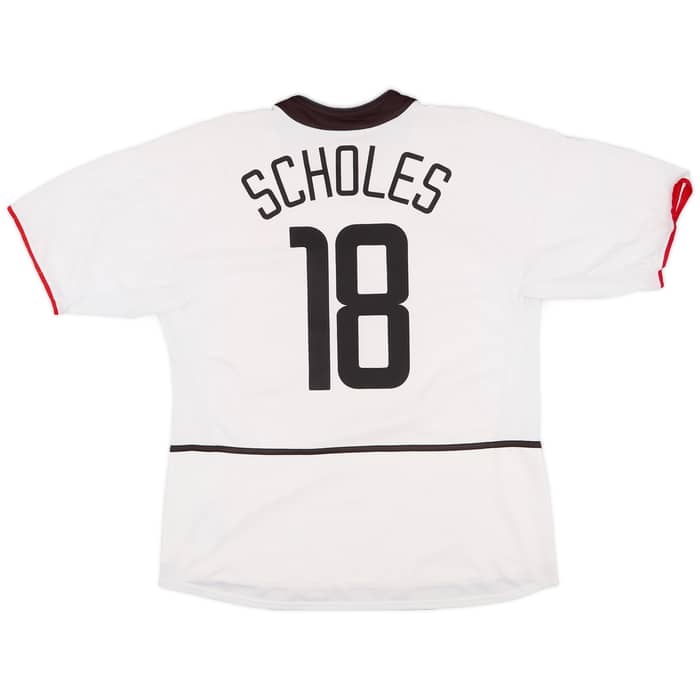 2002-03 Manchester United Away Shirt Scholes #18 - 5/10 - (XL)