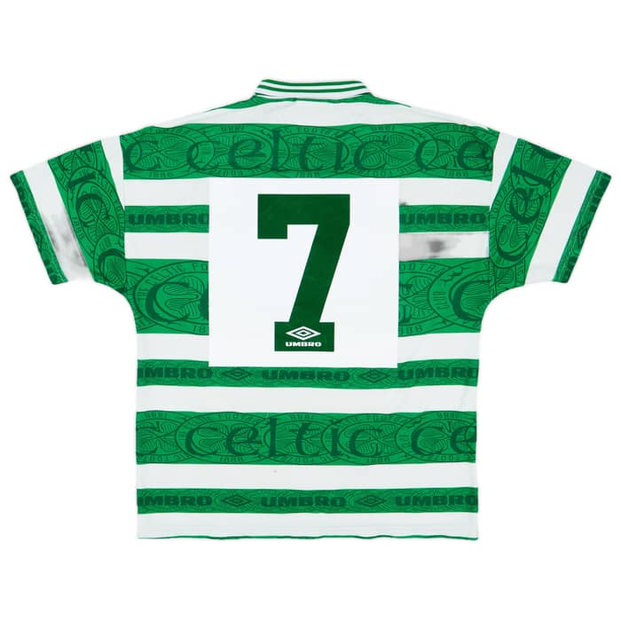 1995-97 Celtic Home Shirt #7 - 8/10 - (L)