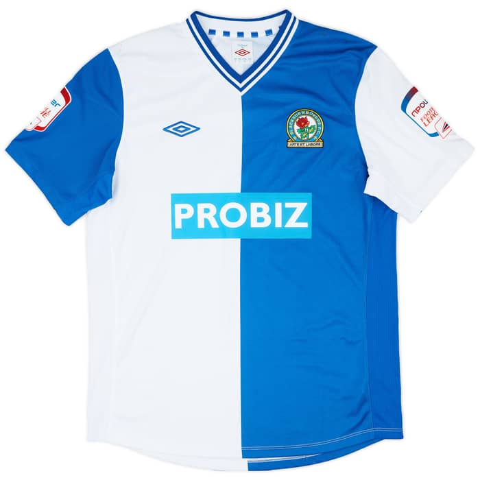 2012-13 Blackburn Match Issue Signed Home Shirt Lowe #6