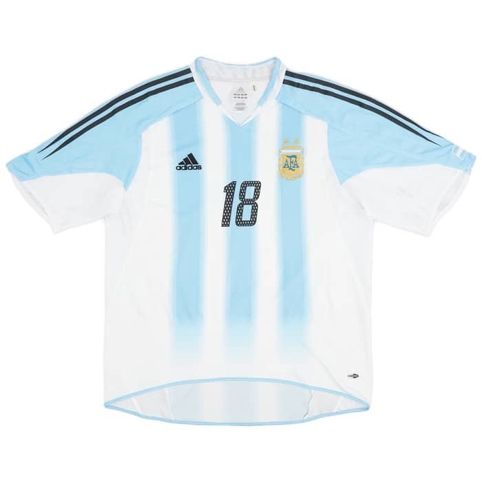 2004-05 Argentina Home Shirt Messi #18 - 7/10 - (L)