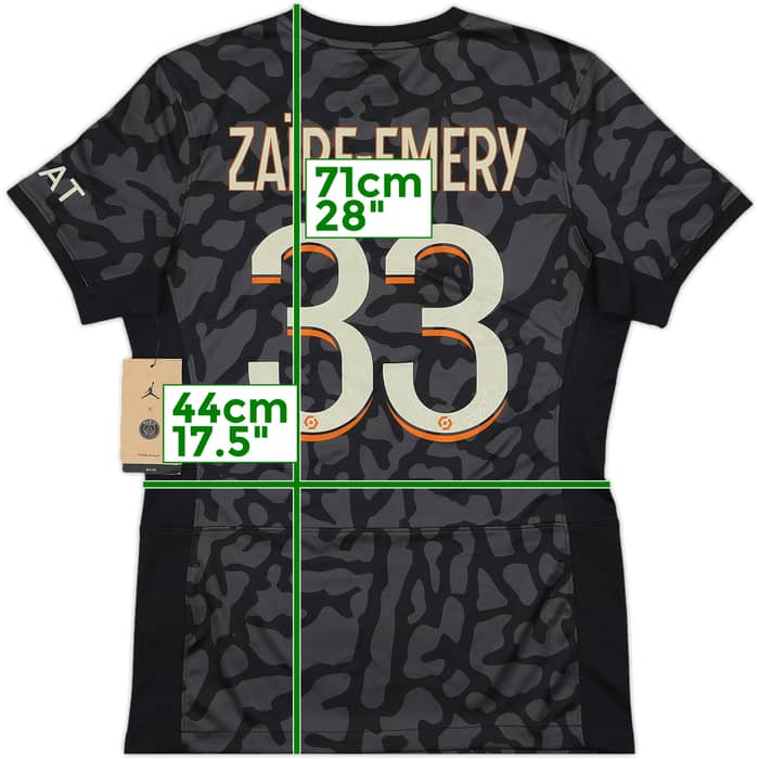 2023-24 Paris Saint-Germain Away Shirt Zaire-Emery #33 (Women's M)