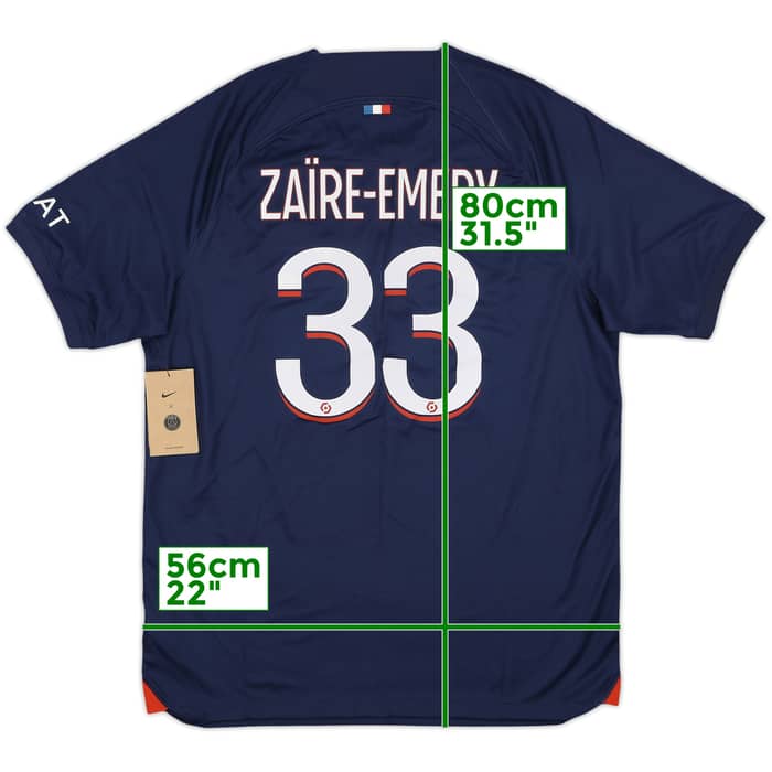 2023-24 Paris Saint-Germain Home Shirt Zaire-Emery #33 (L)