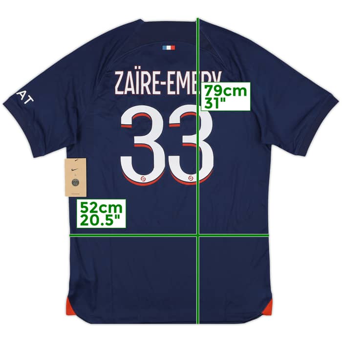 2023-24 Paris Saint-Germain Home Shirt Zaire-Emery #33 (M)
